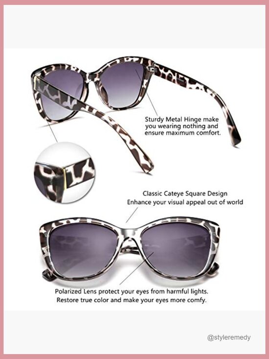 Polarized Cat Eye Sunglasses with UV Protection  display picture 2